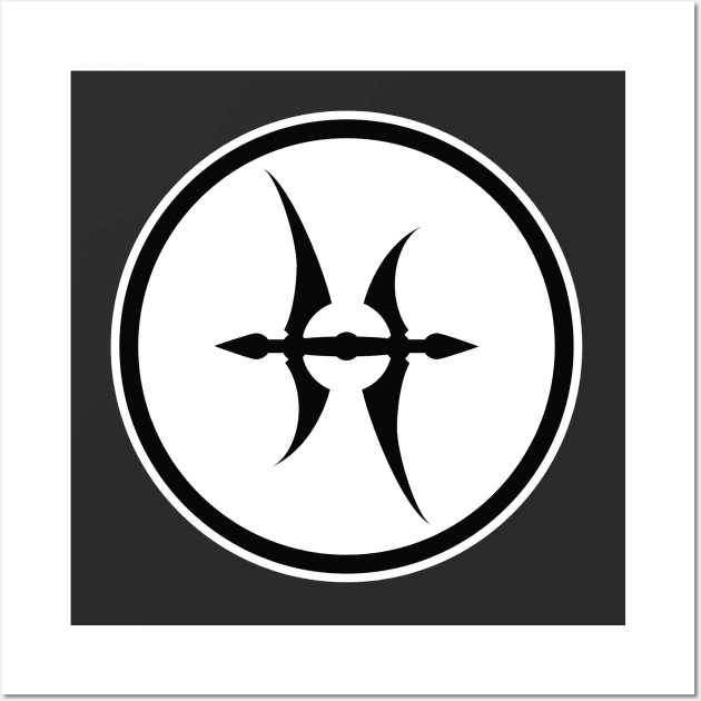 ZODIAC SERIES: PISCES (BLACK & WHITE) Wall Art by inksquirt